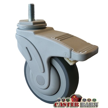 Casterhq 5" Total Locking Nylon Composite Medical Caster, 300 LBS Capacity, S CB-NCMC5